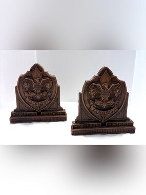Vintage (1950’s/60’s) Boy Scout bookends, Syroco